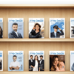 כוננית וירטואלית ובה קטלוגים דיגיטליים