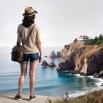 תיירת מתרשמת מנוף מרהיב הממחיש את חוויית האירוח היוקרתית שניתן להעביר באמצעות קטלוג דיגיטלי לשיווק בתי מלון של דיגיטלר (Digitaler).